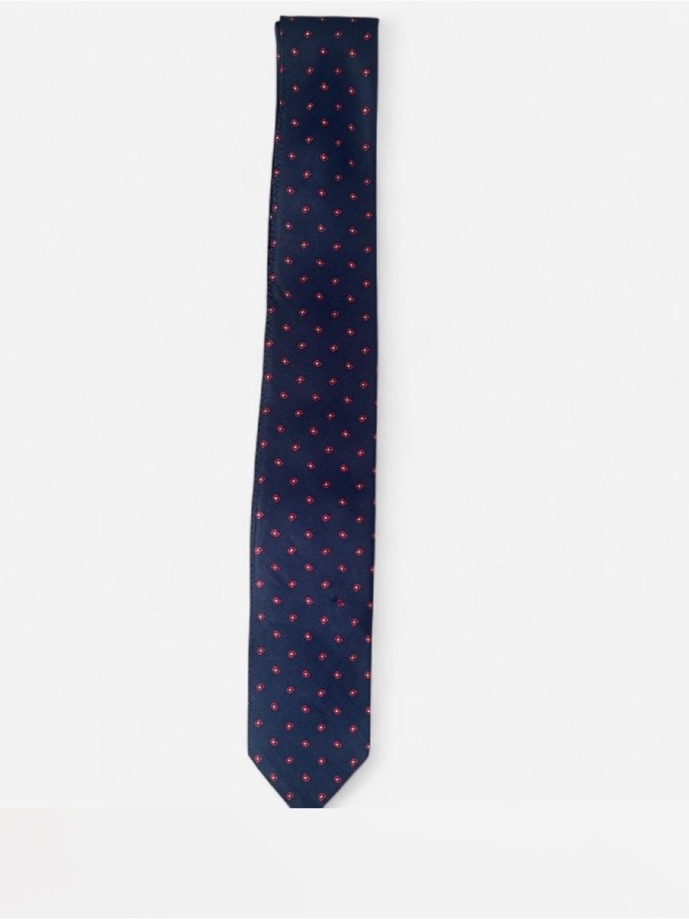 Brooks Brothers Polka Dot Silk Tie with Red Accents